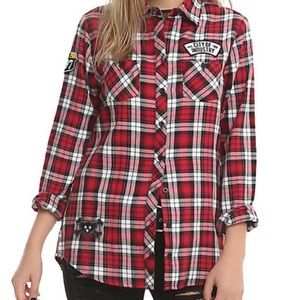 HOT TOPIC x BUILD-A-BEAR FURRY N’ FIERCE COLLABORATION plaid long sleeve NWT